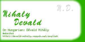 mihaly devald business card